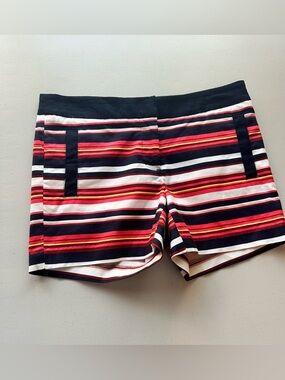 Striped Multicolor Cotton Blend Shorts